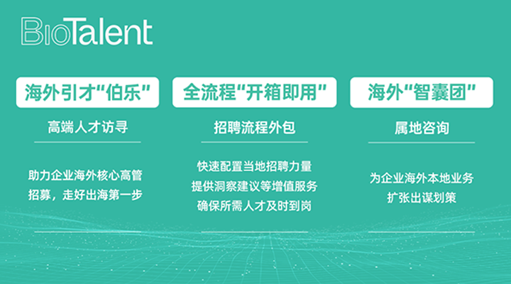 猎头公司EVO视讯 EVO真人国际的海外分支团队BioTalent专注于生命健康领域的人才服务